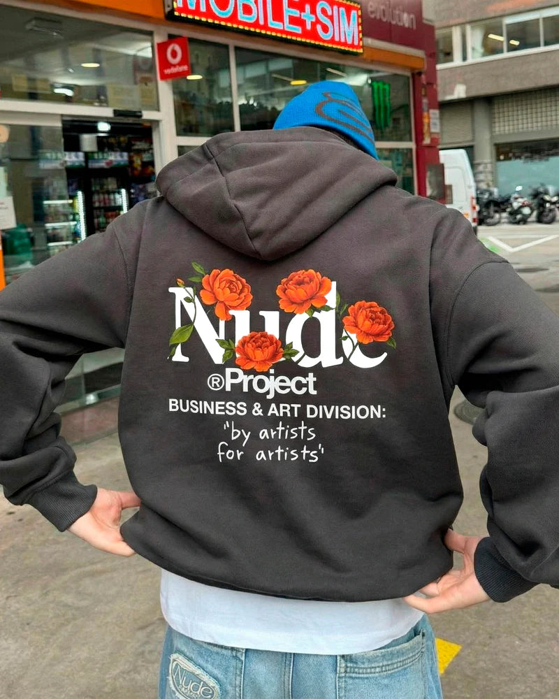 Play With Logo Hoodie Black-Nude Project