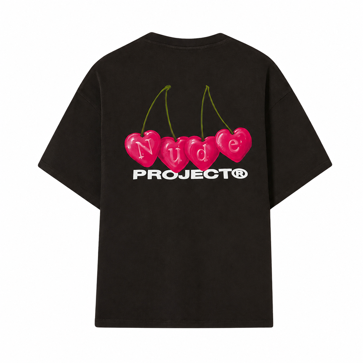 Cherry Tee Black- Nude project