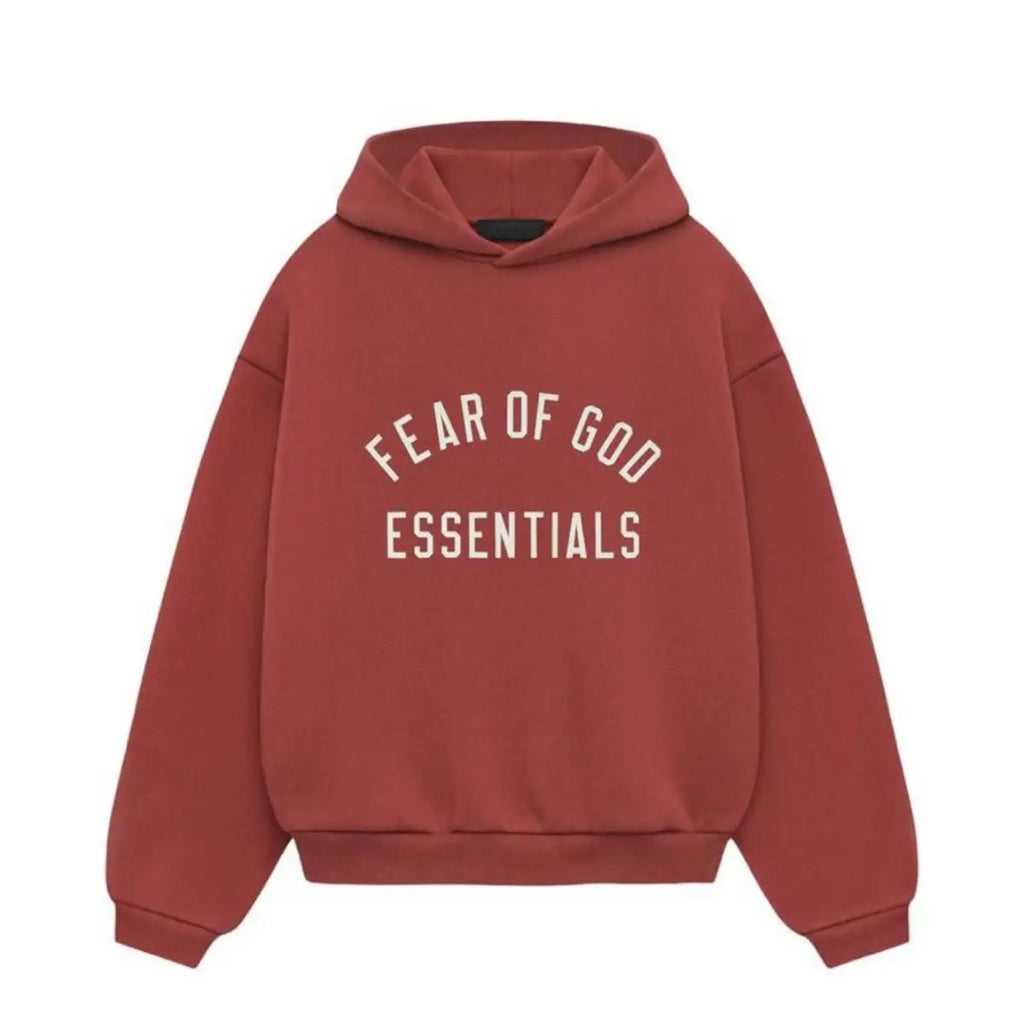Fear of God ESSENTIALS Fleece Hoodie “Crimson”