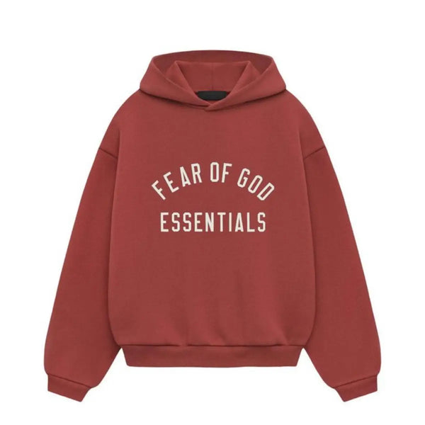 Fear of God ESSENTIALS Fleece Hoodie “Crimson”