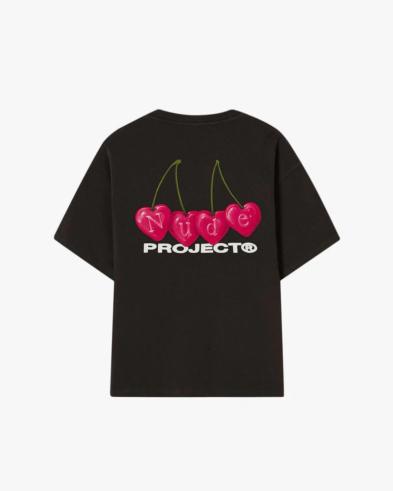 Cherry Tee Black- Nude project