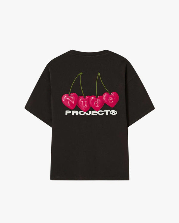 Cherry Tee Black- Nude project