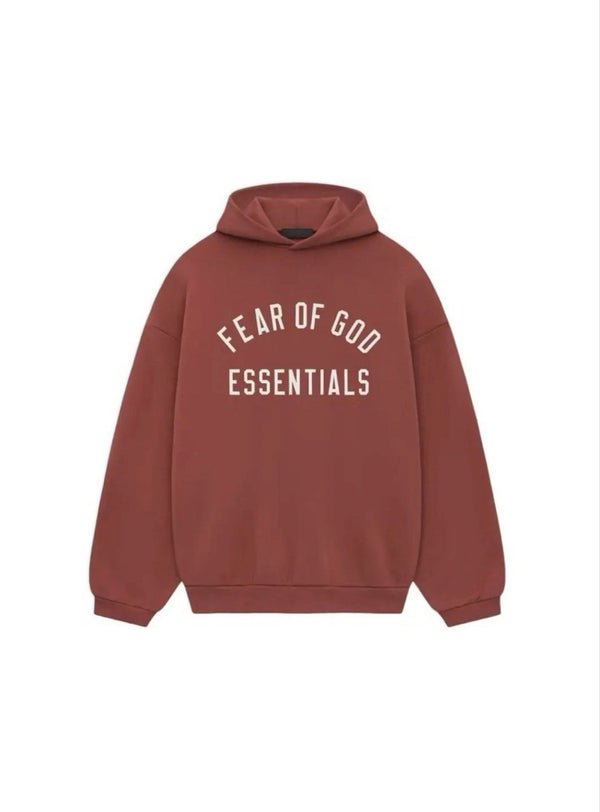 Fear of God ESSENTIALS Fleece Hoodie “Crimson”